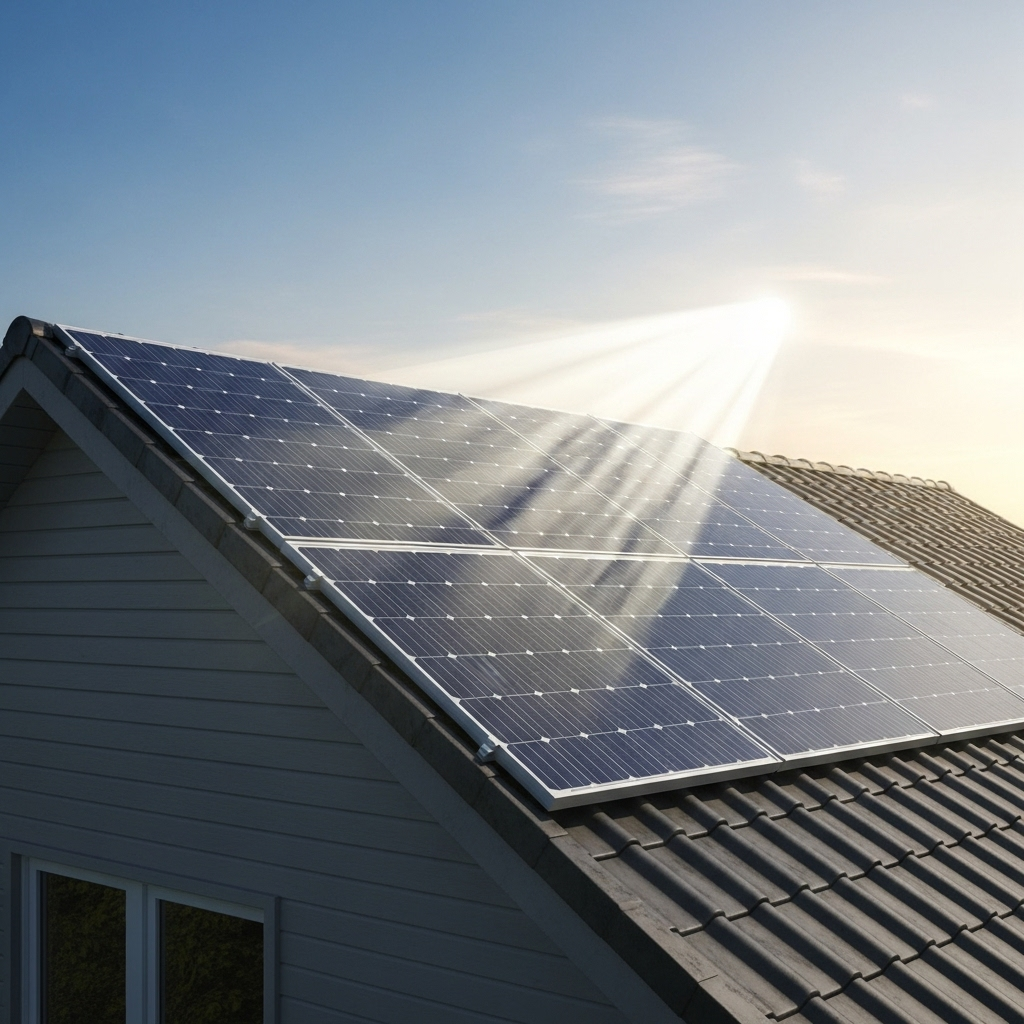 Panneaux solaires sur toit